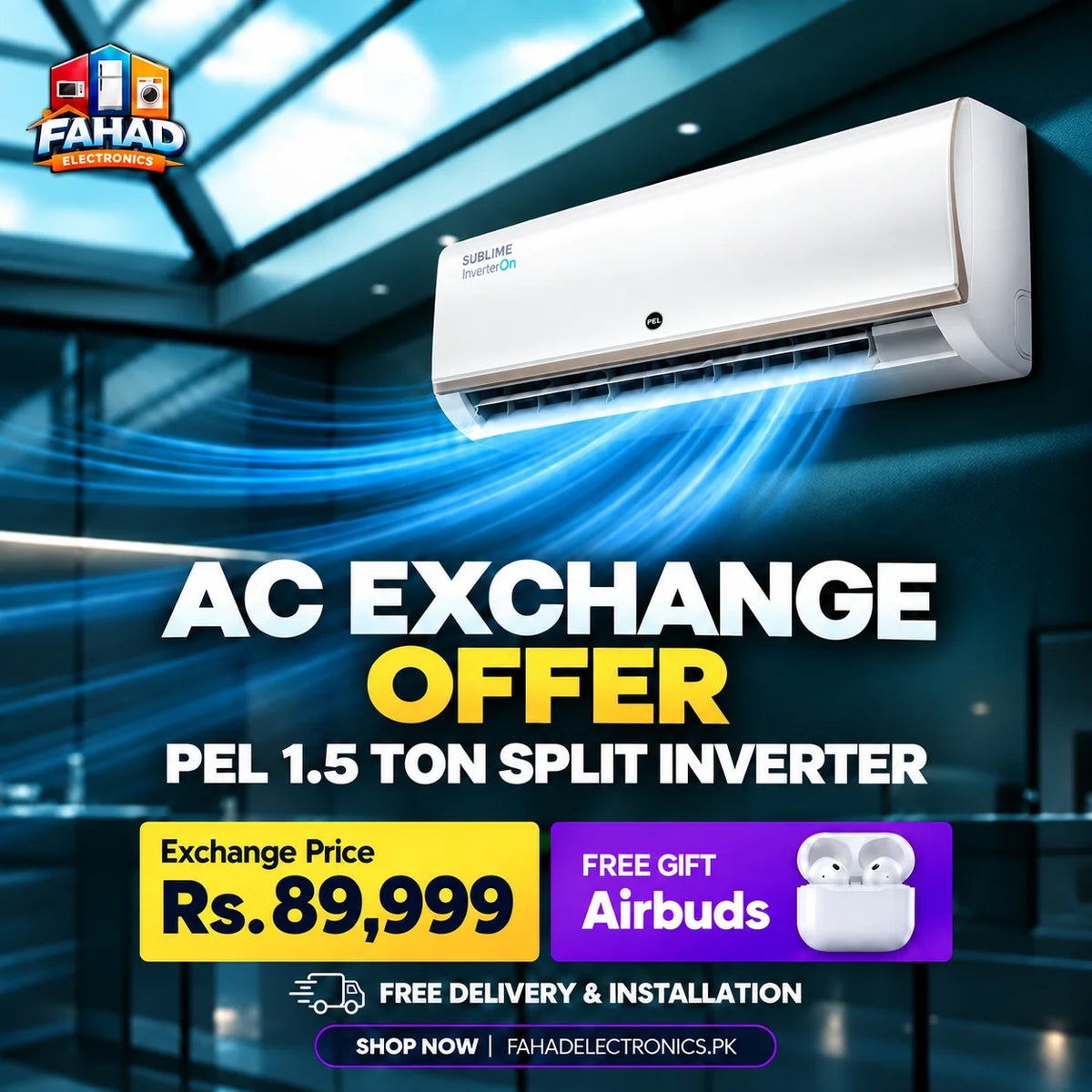 PEL 1.5 Ton Split Inverter AC