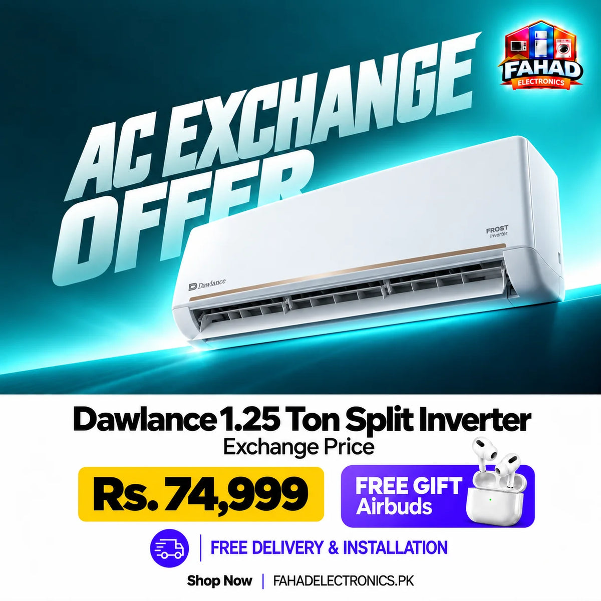 Dawlance 1.25 Ton Split Inverter AC