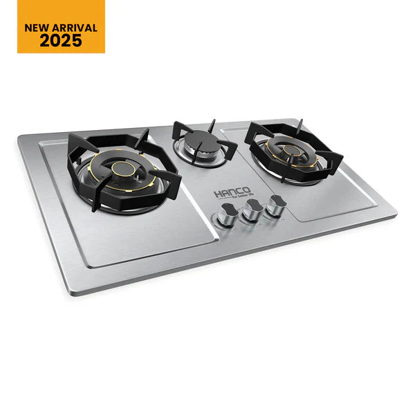 HANCO Hob Model 306 - Elegance Series - Burnova Brass Burners - Auto Ignition Stove - Latest Model