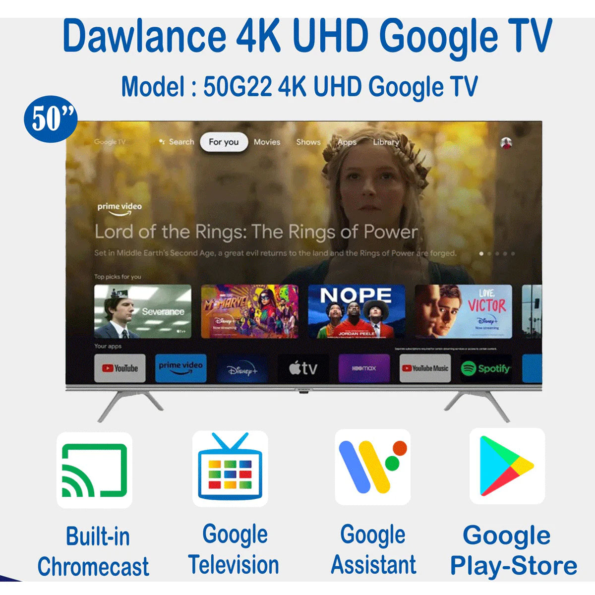 Dawlance Radiant Series Google TV 50" G22 4K UHD