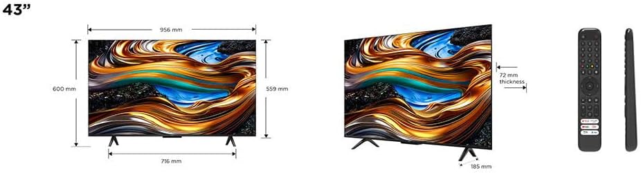 TCL 43P755 4K Ultra HD 43" LED HDR D-LED Smart TV [Energy Class G]