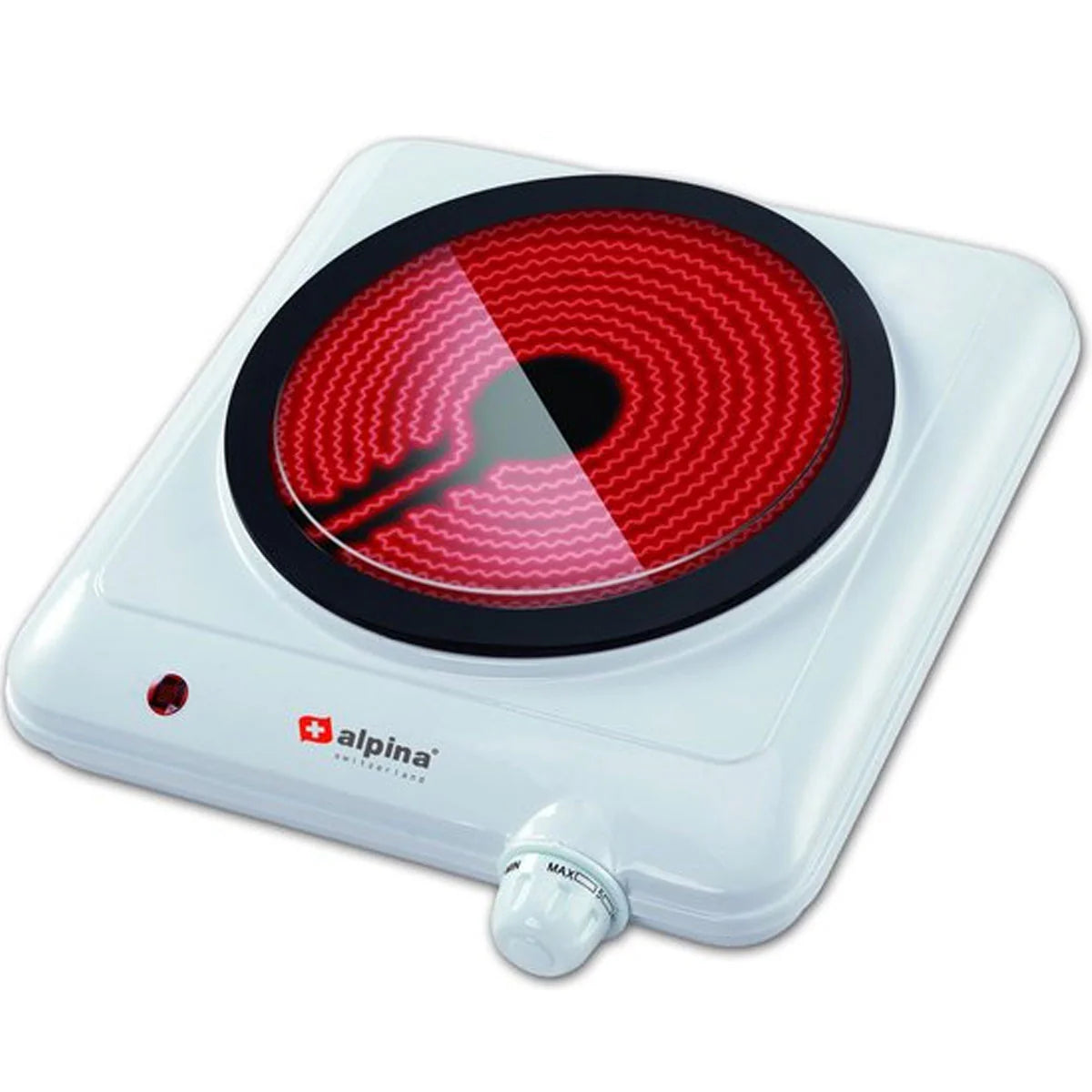 Alpina SF-6005 Glasstop Single Ceramic Hotplate 1250W
