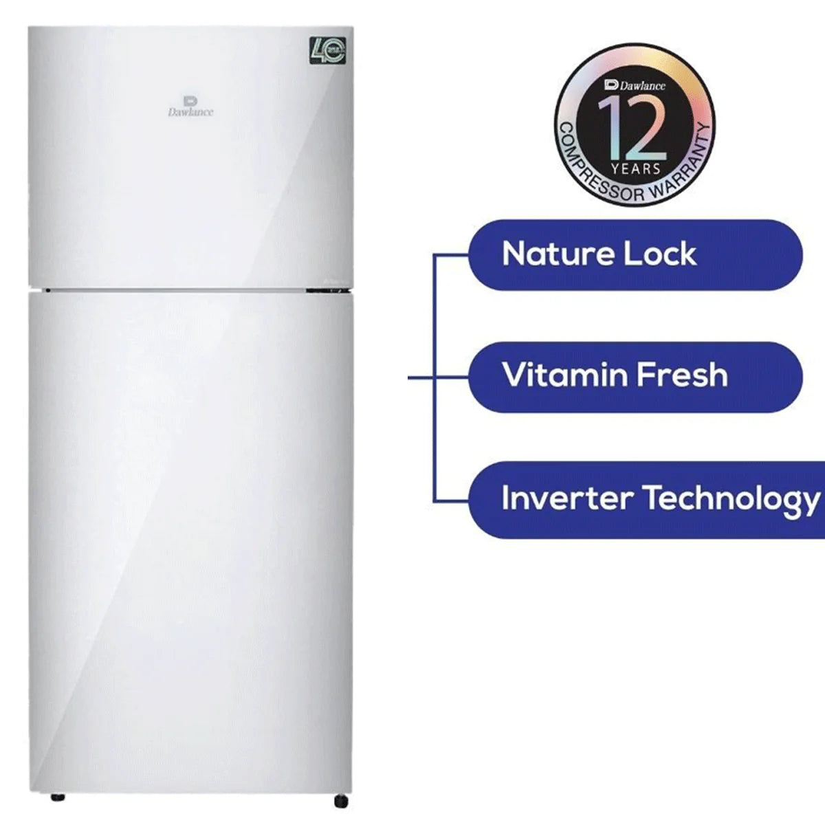 Dawlance REF 9191WB Avante+ Cloud White Double Door Refrigerator