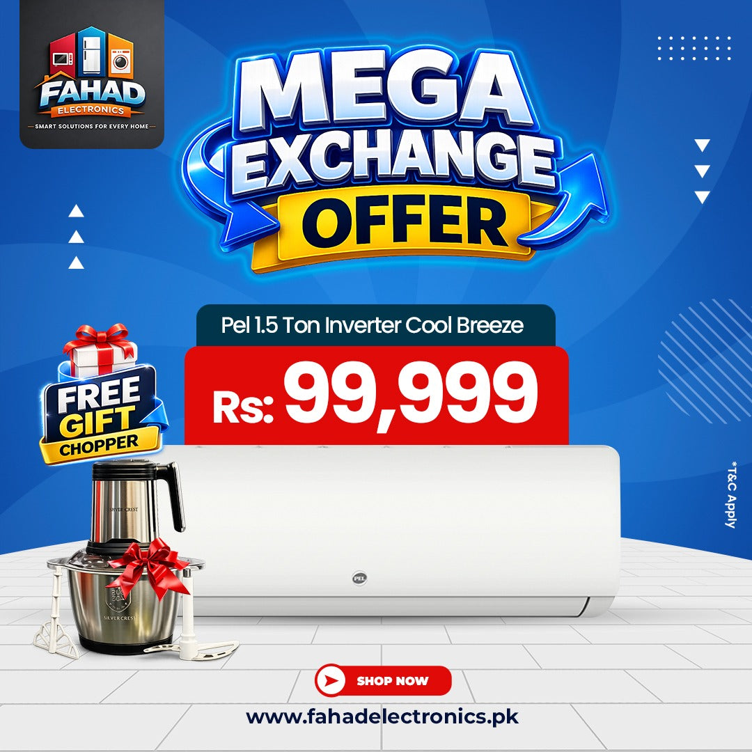 Pel 1.5 Ton Inverter Cool Breeze Mega Offer with Free Gift Chopper