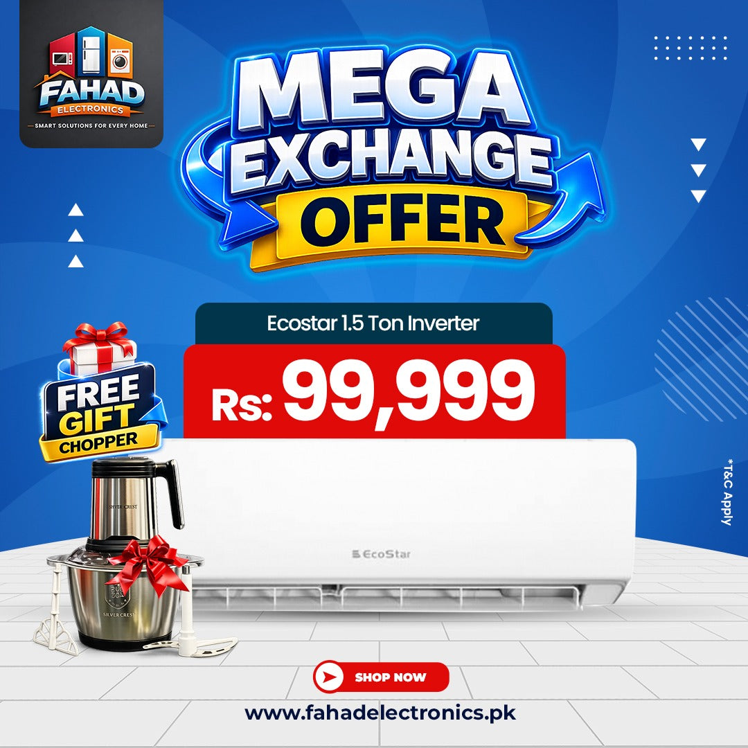 Ecostar 1.5 Ton Inverter Exchange Offer with Free Gift Chopper