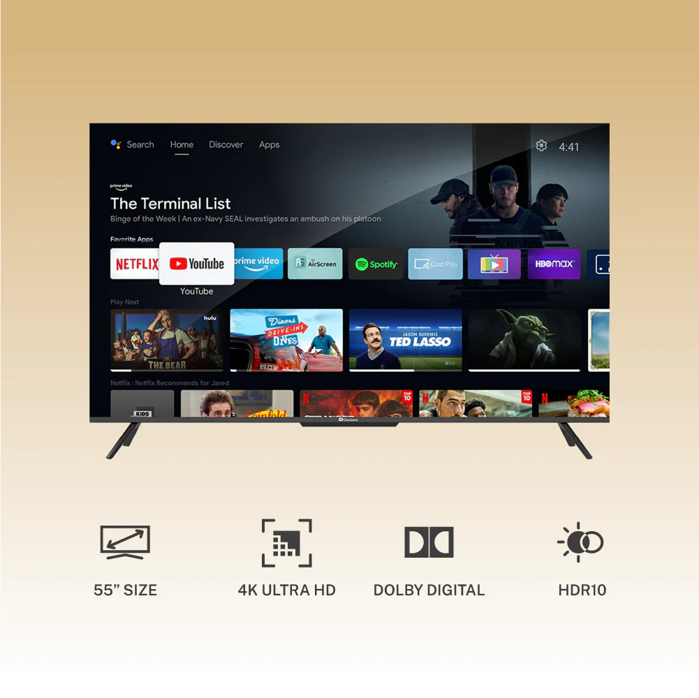 Dawlance 55 - Inches 4K UHD LED TV Canvas series 55G3AP Narrow Bezel Screen